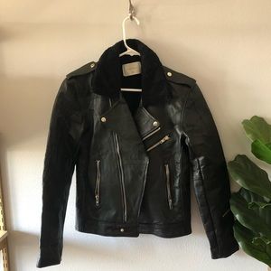 Amour Vert Deadwood leather Avery moto jacket